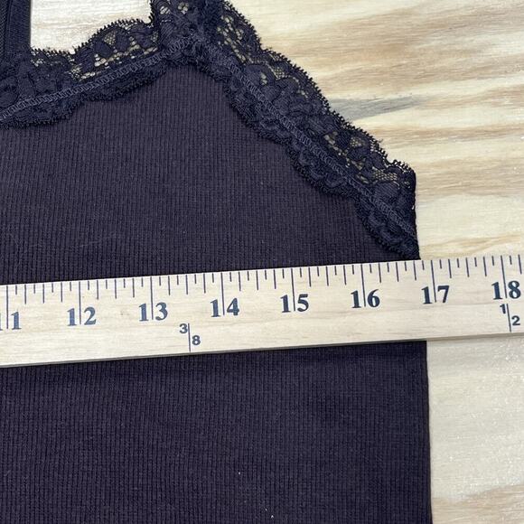 Faded Glory Y2K Cami Tank Top Lace Trim XL Ribbed Fairy Grunge Going Out Top - Picture 9 of 10